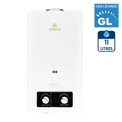 MADEMSA - Calefont Gas Licuado 11 Litros Tiro Natural Ionizado