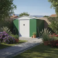Bodega de jardín metal 277x255x202 cm