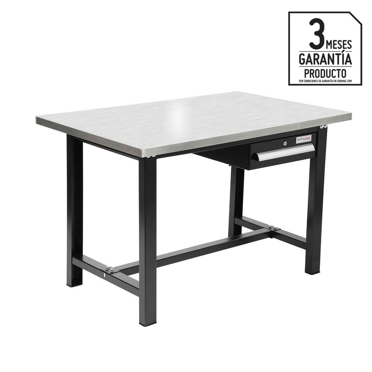 AUTORODEC - Mesón de trabajo 120x75x78cm acero inoxidable