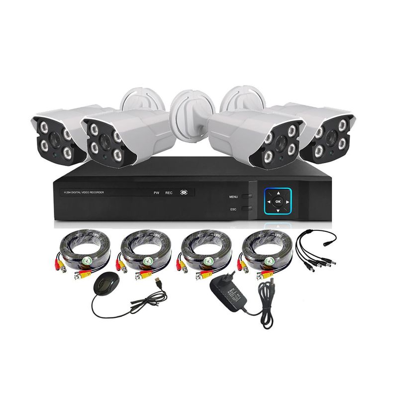 VIPA - Kit cámaras seguridad/Xvr4Ch Full HD exterior 1080