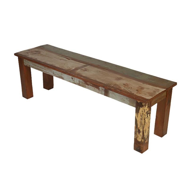 MEYA MUEBLES - Banca Lodi madera reciclada 45x150x40 cm