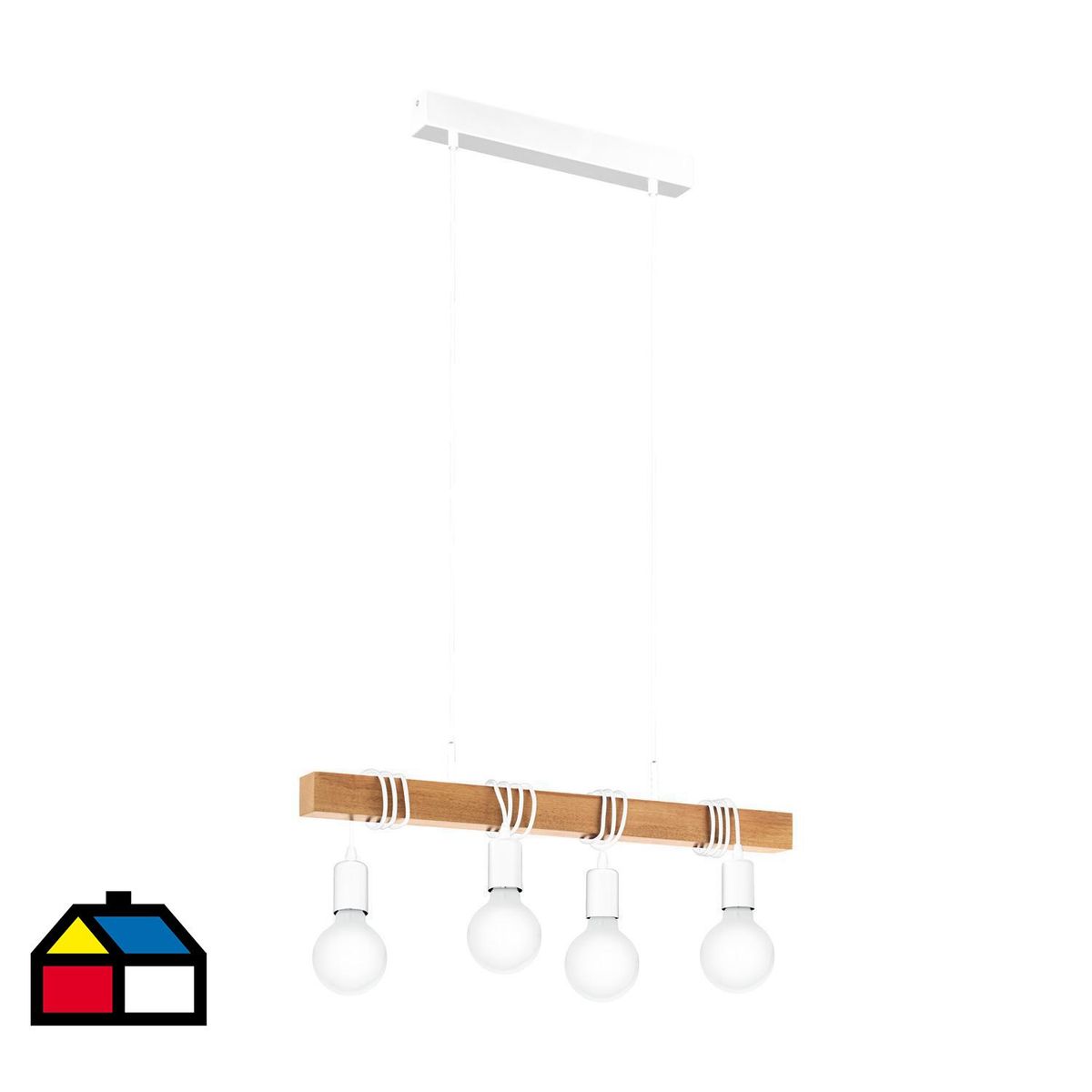 EGLO - Lámpara Colgante Townshe Acero Blanco