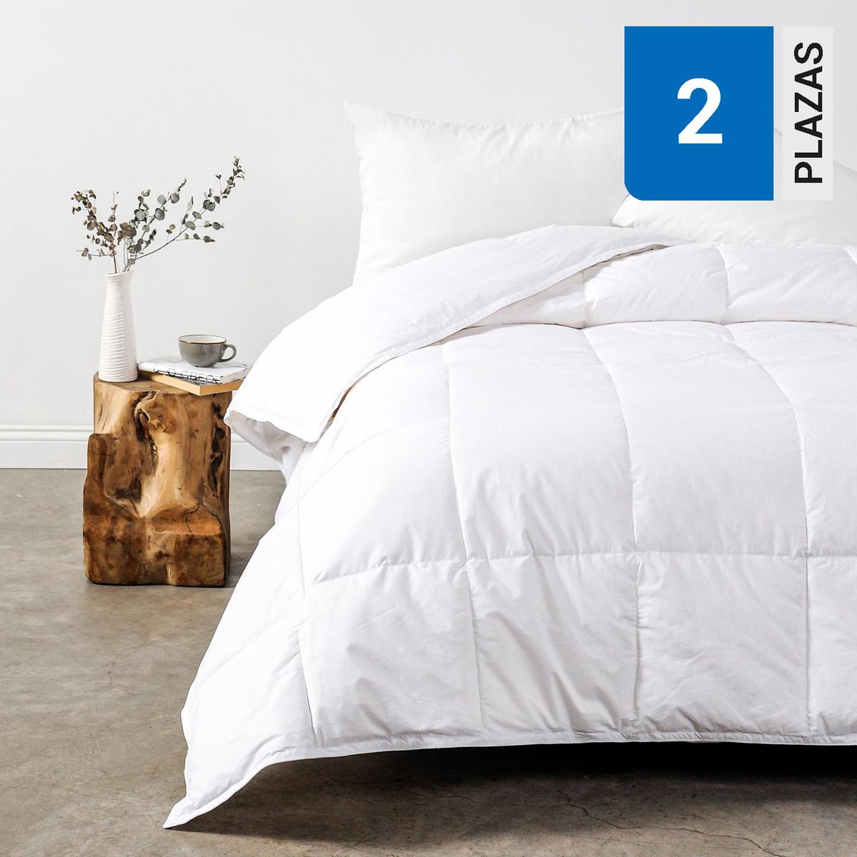 CANNON - Plumon Pluma Ganso 50% Pluma Pecho 2 plazas Blanco