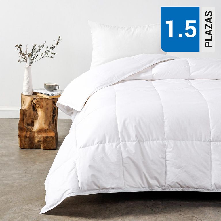 Plumon Pluma Ganso 50% Pluma Pecho King plazas Blanco