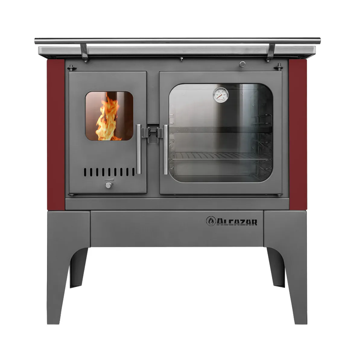 ALCAZAR - Cocina a Leña Europea S800 Burdeo