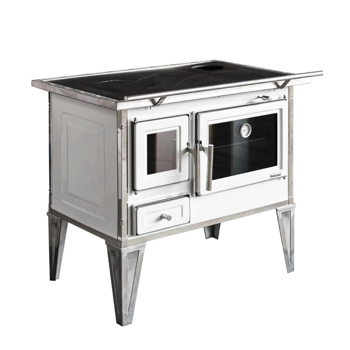 ALCAZAR - Cocina a Leña Calbuco L 70 Blanca