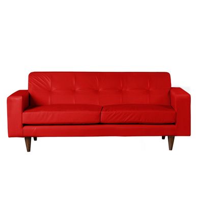 Sofa Salerno 3 Cuerpos Pu Rojo