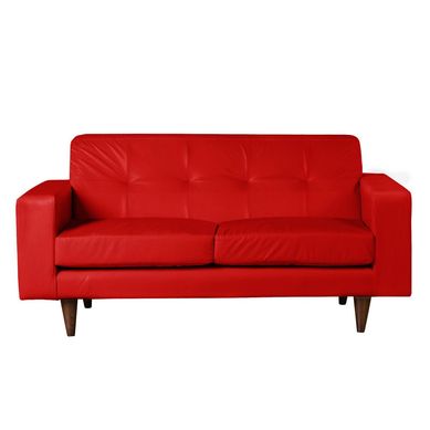 Sofa Salerno 2 Cuerpos Pu Rojo