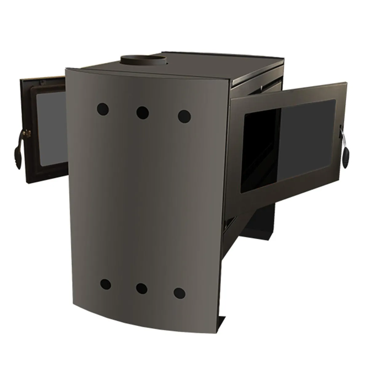 ALCAZAR - Estufa Leña Magnum Gris charcoal