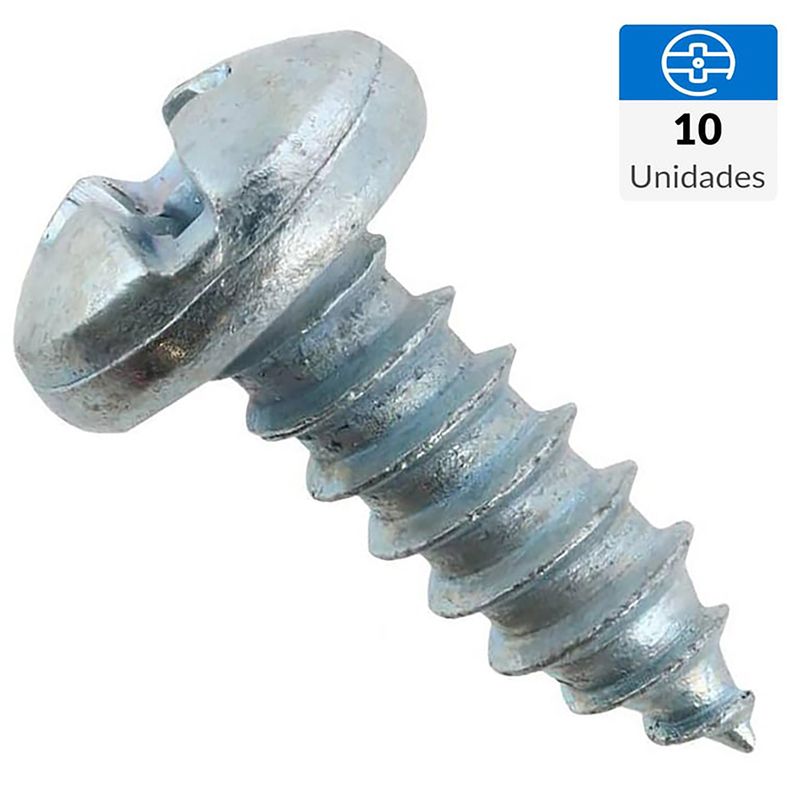 FIXSER - Tornillo Roscalata Cabeza Phillips Metal 2 " 4.8 mm 10 Unidades