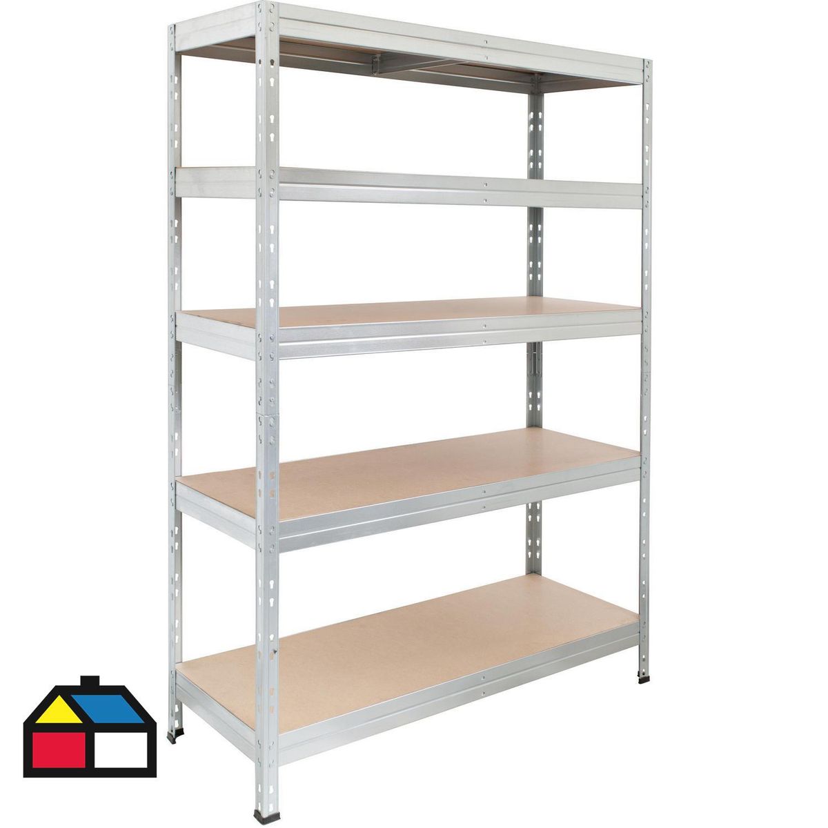 FIXSER - Estante Rivet Metal 5 Nivel(es) 120x180x50 cm Galvanizado