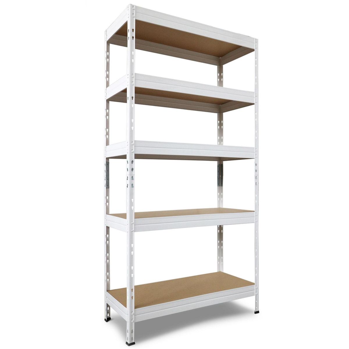 FIXSER - Estante Rivet Metal 4 Nivel(es) 90x180x40 cm Blanco