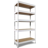 Estante Rivet Metal 4 Nivel(es) 90x180x40 cm Blanco