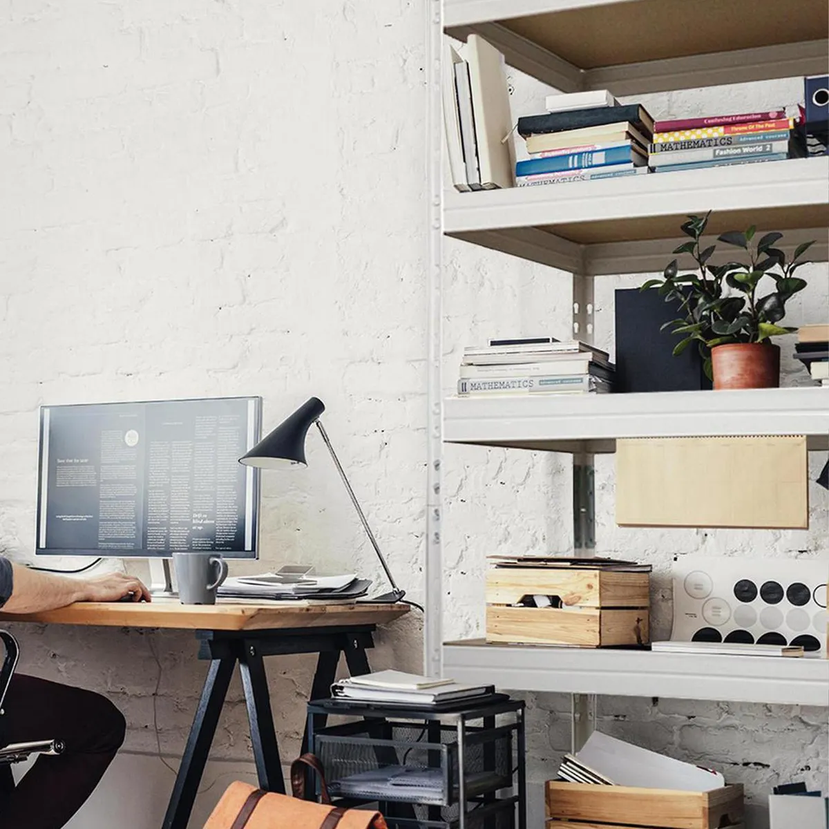 FIXSER - Estante Rivet Metal 4 Nivel(es) 90x180x40 cm Blanco