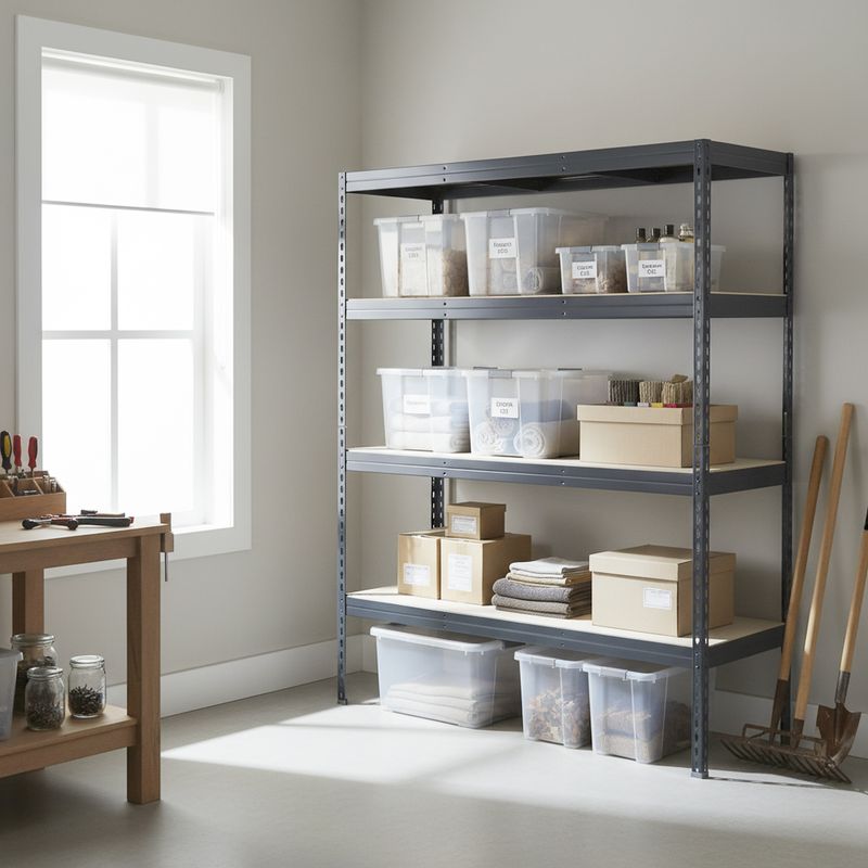 FIXSER - Estante Rivet Metal 4 Nivel(es) 150x176x60 cm Gris