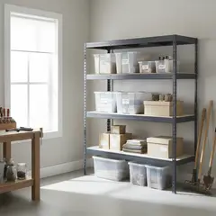 FIXSER - Estante Rivet Metal 4 Nivel(es) 150x176x60 cm Gris