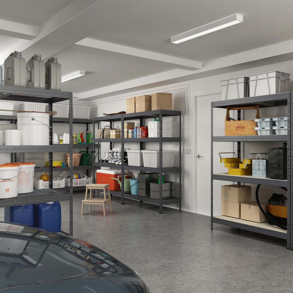 FIXSER - Estante Metal 5 Nivel(es) 120x176x50 cm Grafito