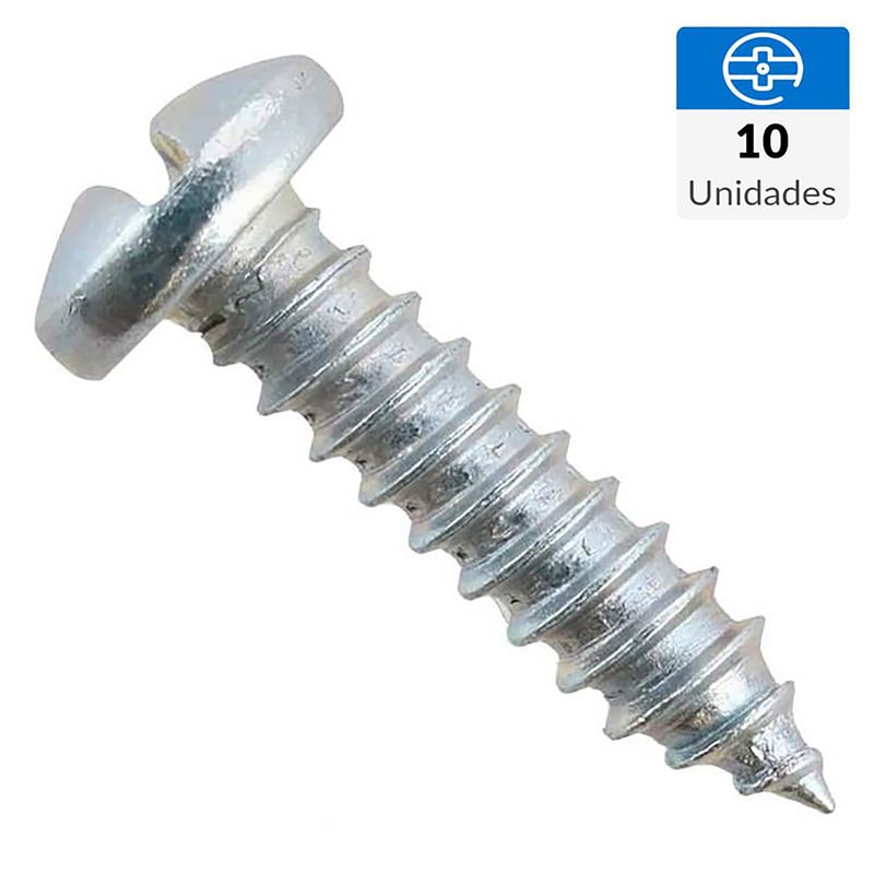 FIXSER - Tornillo Roscalata Cabeza Phillips Metal 3/4 " 10 mm 10 Unidades