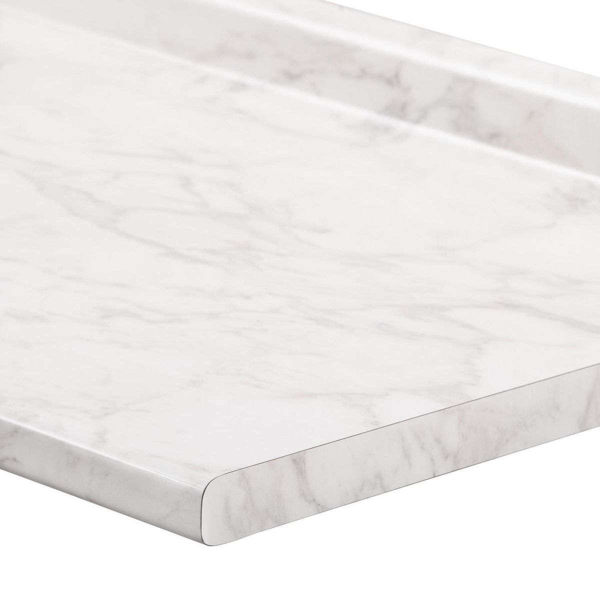 FILHER - Cubierta Postformada 50x122 cm de Mármol Blanco