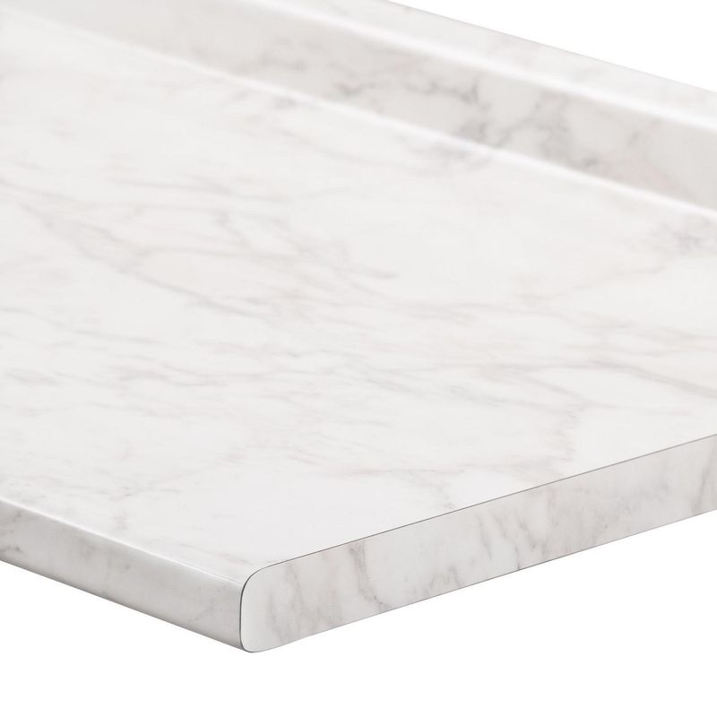FILHER - Cubierta Postformada 50x122 cm de Mármol Blanco