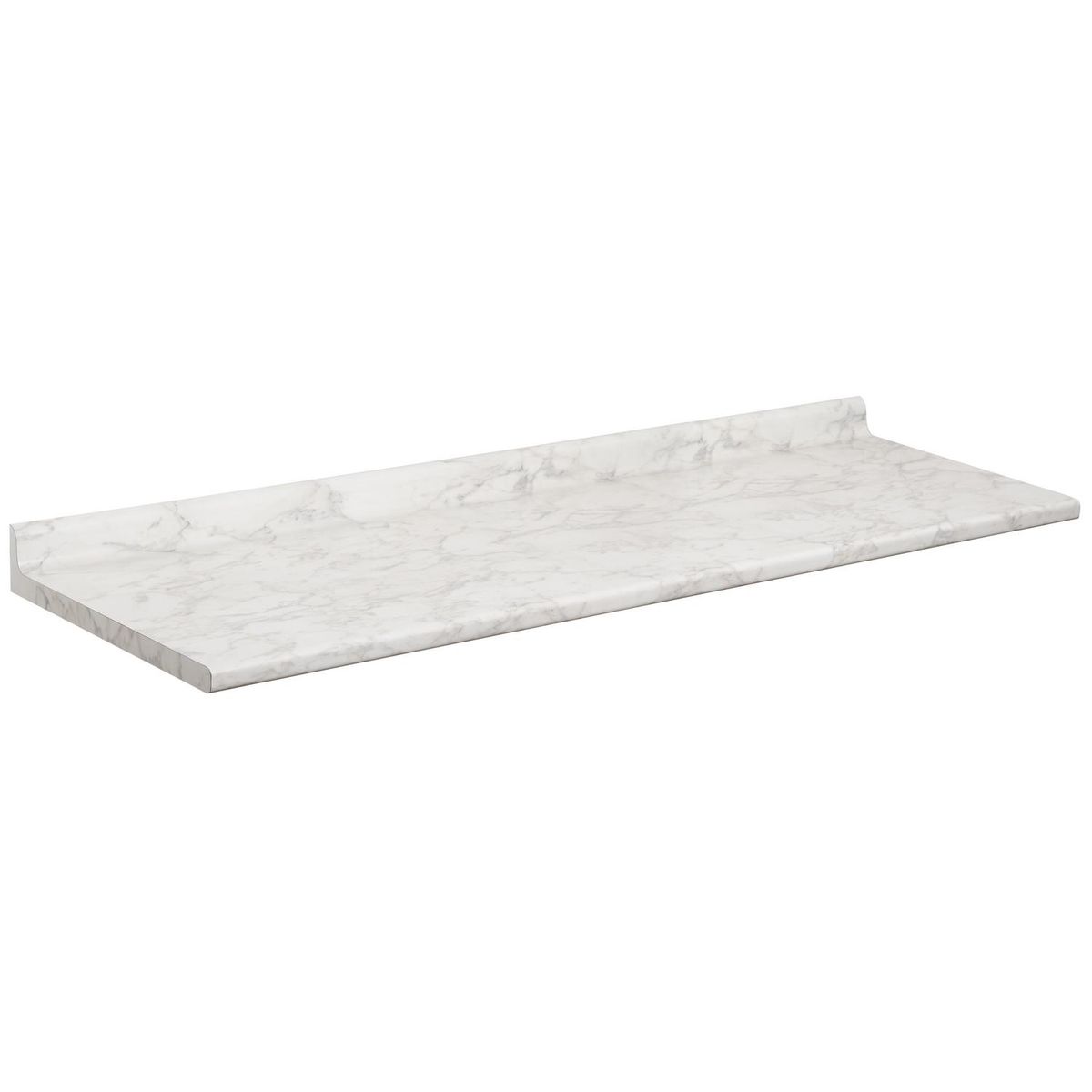 FILHER - Cubierta Postformada 50x122 cm de Mármol Blanco