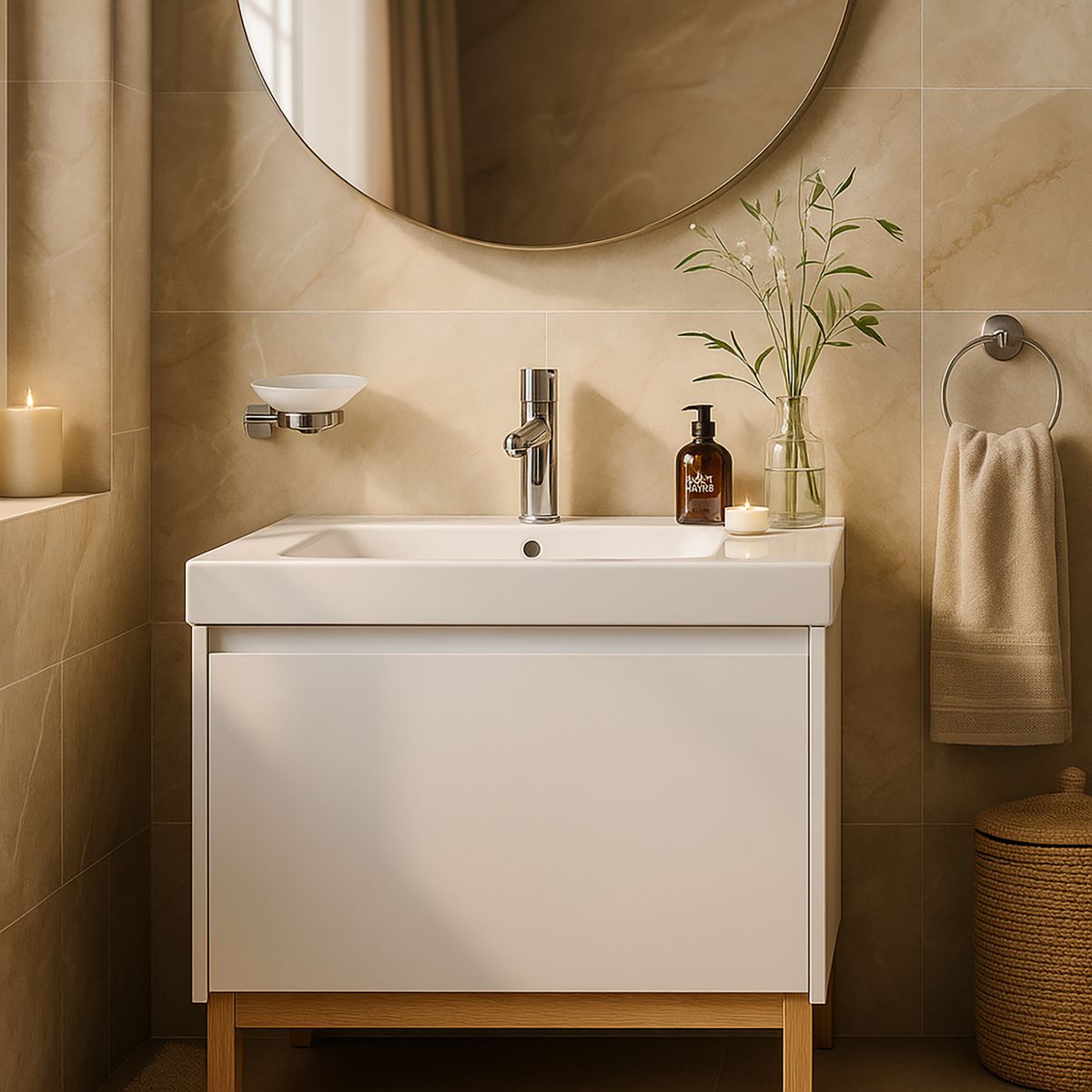 BRIGGS - Jabonera de vidrio cromada brillante