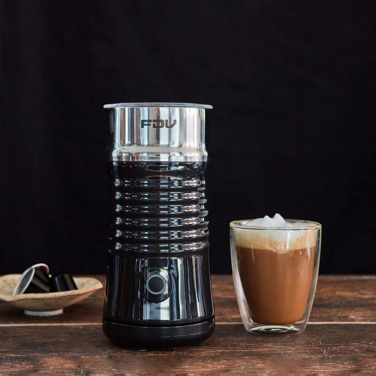 FDV - Espumador de leche negro