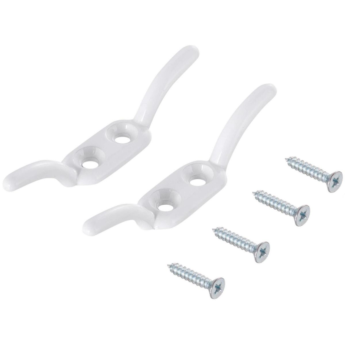 DECOROD - Set de ganchos para barra de cortina 2 unidades blanco