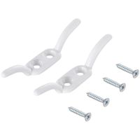 Set De Ganchos Para Barra De Cortina 2 Unidades Blanco