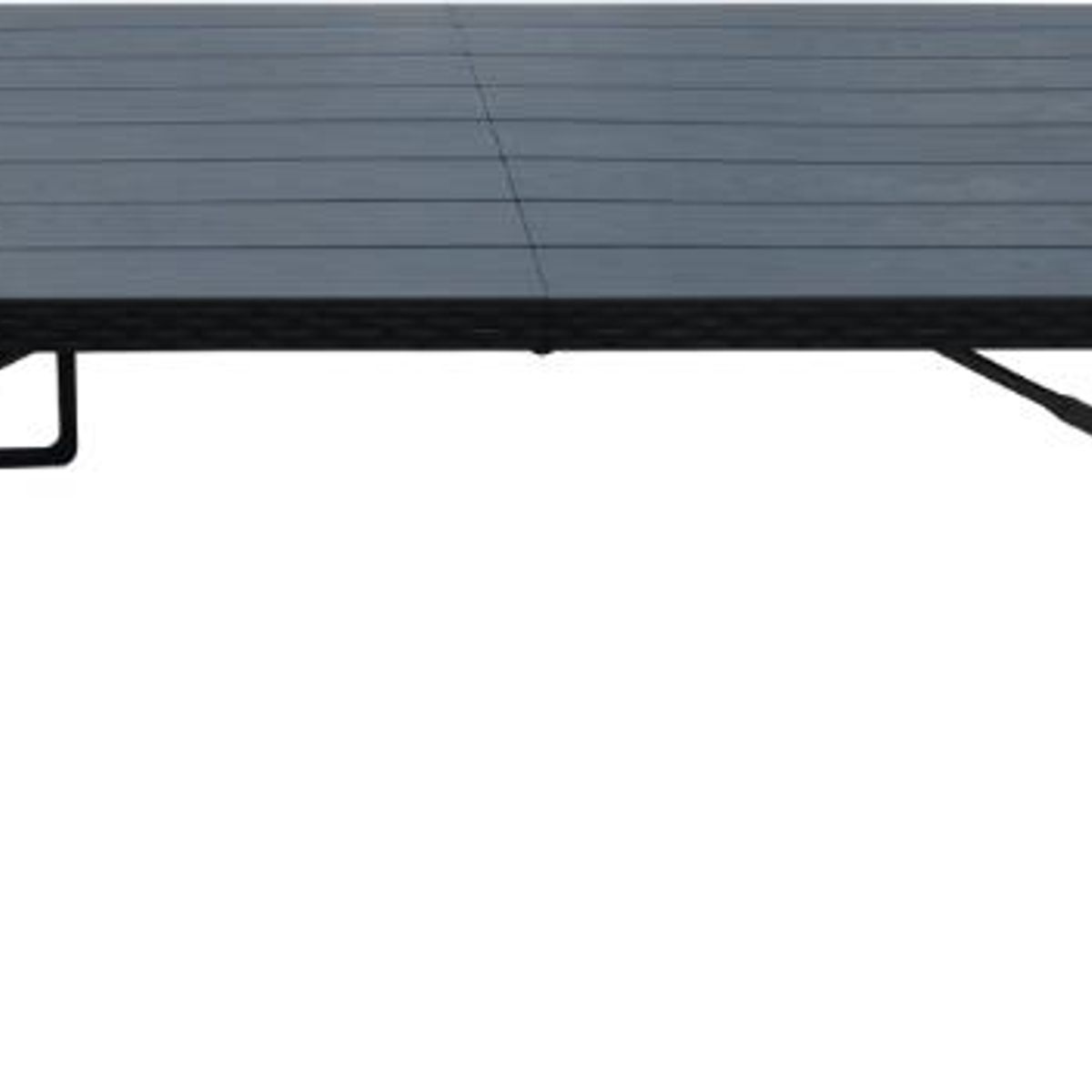 NORTHWEST - Mesa Plegable Diseño Madera Rectangular 75.5x73x180 cm Negro