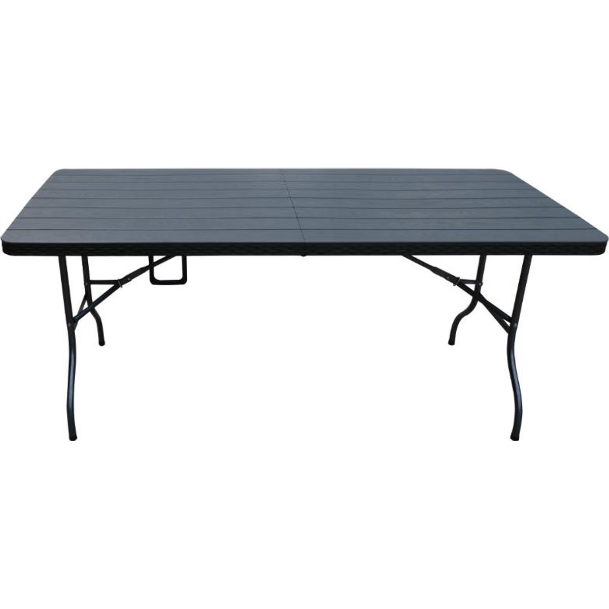 NORTHWEST - Mesa Plegable Diseño Madera Rectangular 75.5x73x180 cm Negro