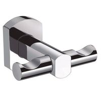 Gancho doble 7,6x7,4x5 cm latón cromado