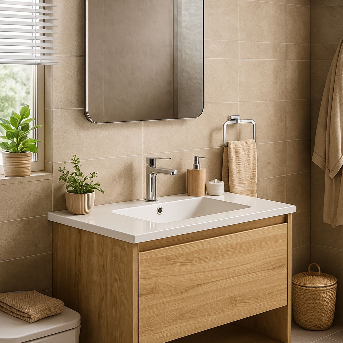 BRIGGS - Toallero rectangular 22,6x14,7 cm latón cromado