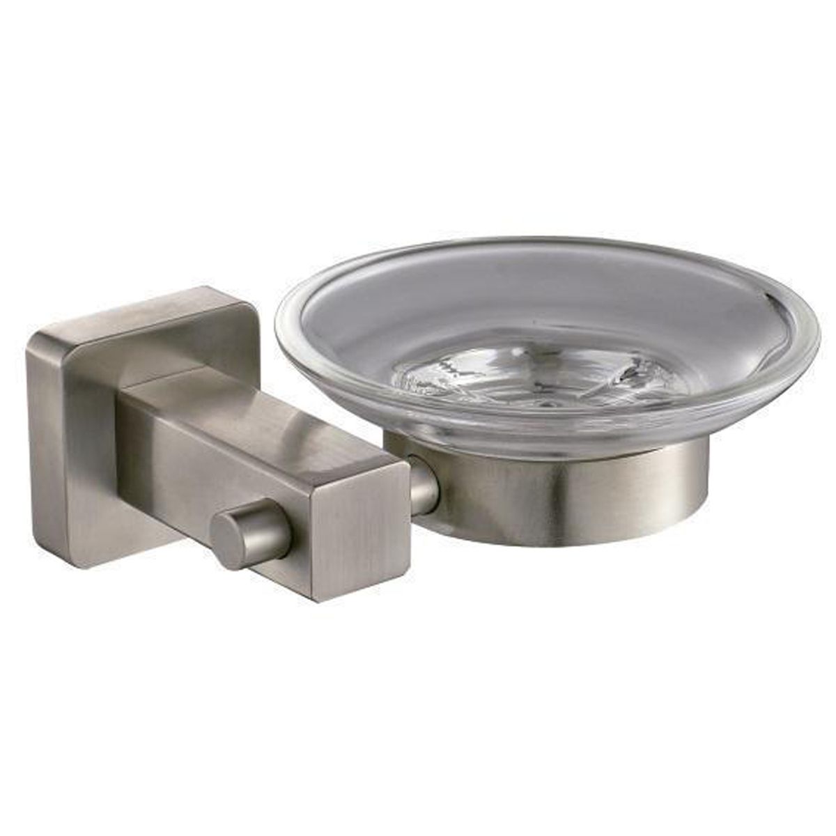 BRIGGS - Jabonera de vidrio acero inoxidable