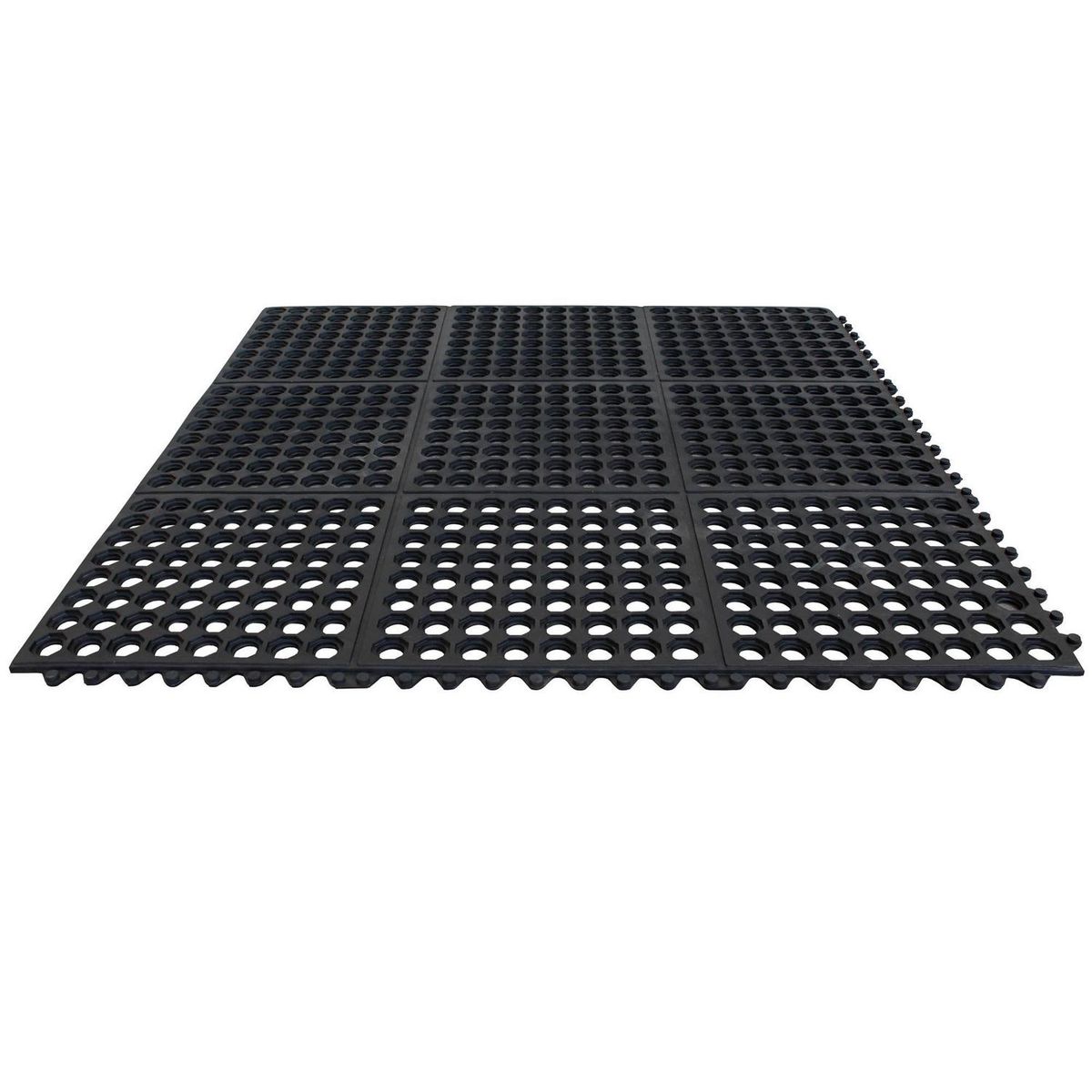 SIGNET - Piso Interconectable 92x92 cm Goma Negro