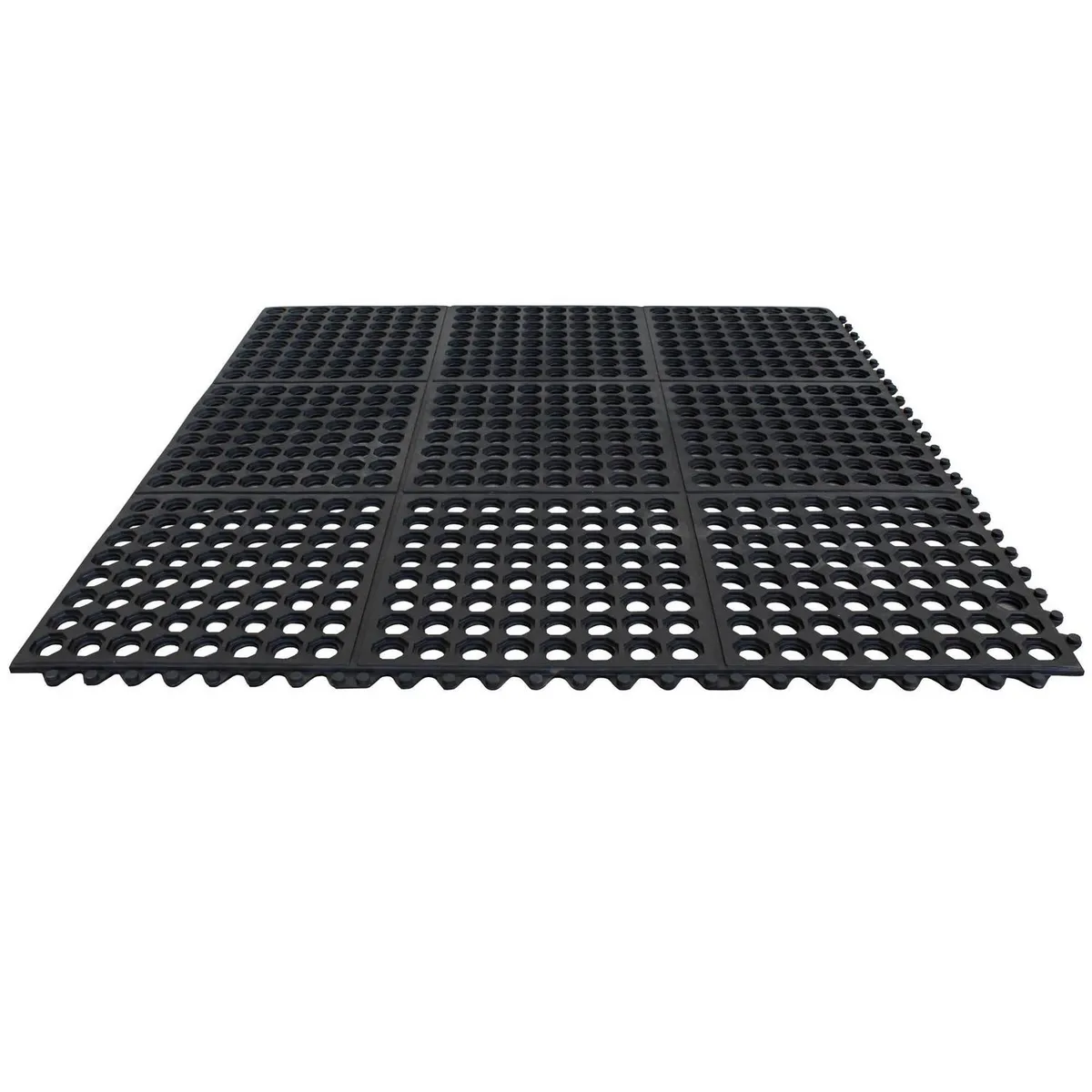 SIGNET - Piso Interconectable 92x92 cm Goma Negro