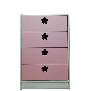 Cajonera 4 Cajones Rosado Flor 95x60x45 cm