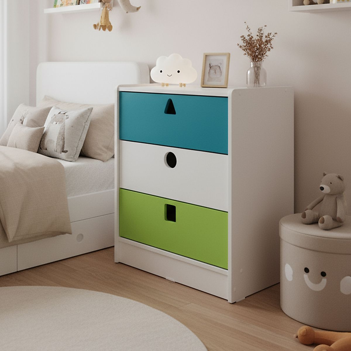 MUEBLES KIDS - Cajonera 3 Cajón(es) Geometric 60x75x40 cm Calipso