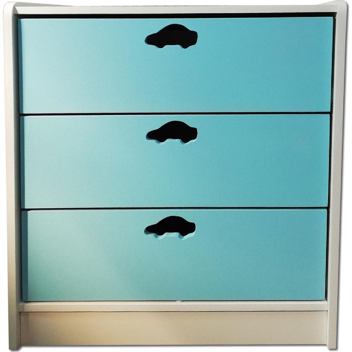 MUEBLES KIDS - Cajonera 3 Cajón(es) Celeste auto 60x75x40 cm Celeste