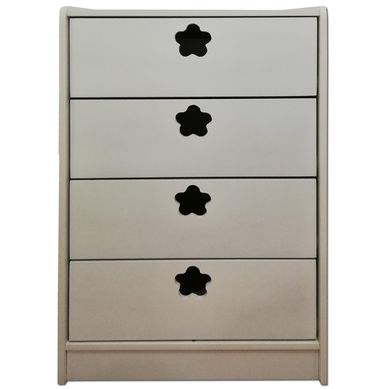 Cajonera 4 Cajones Blanca Flor 95x60x40 cm