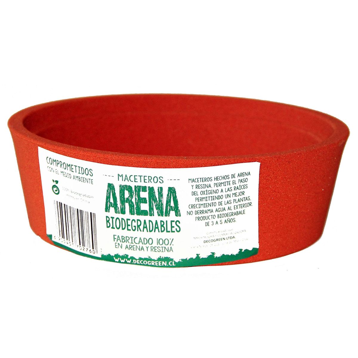 DECOGREEN - Set 2 Maceteros Biodegradables de Silicona 16x5 cm Naranjo