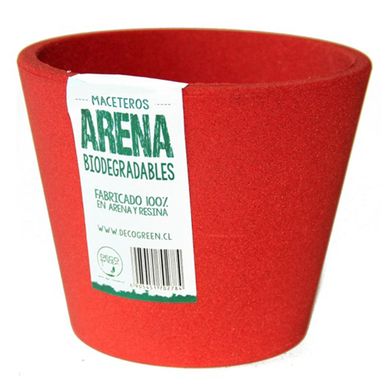 Set de 2 Maceteros Arena Mediano Rojo