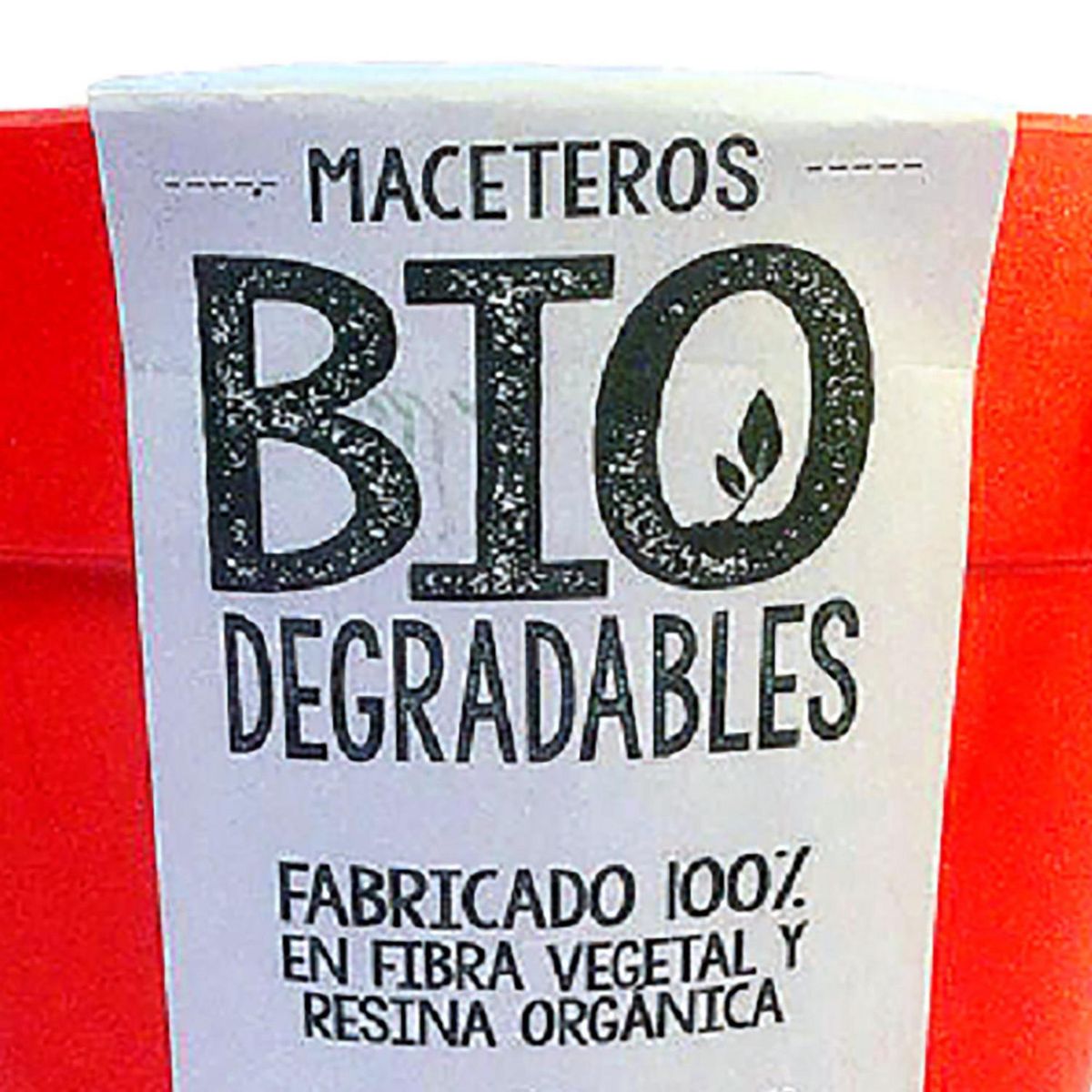 DECOGREEN - Set 2 Maceteros Biodegradables de Silicona 13.7x10.3 cm Rojo