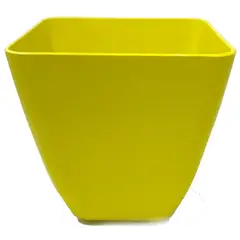 DECOGREEN - Set 2 Maceteros Biodegradables de Silicona 13.3x12.4 Amarillo