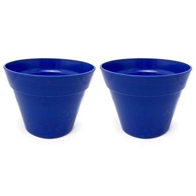 Set de 2 Maceteros Biodegradables Redondo Azul