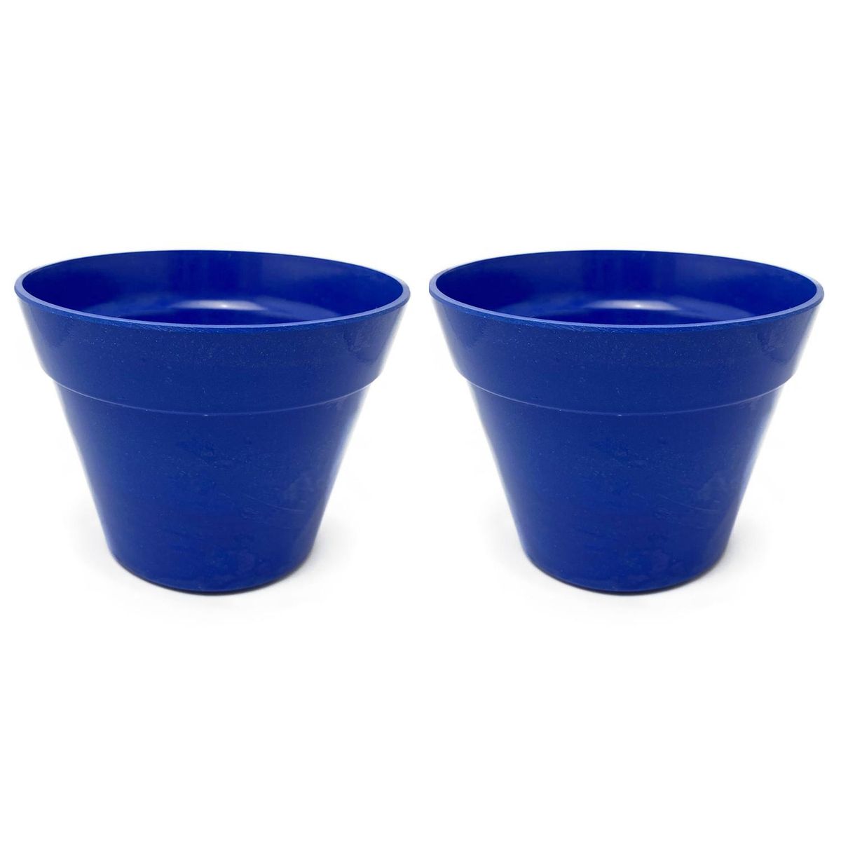 DECOGREEN - Set 2 Maceteros Biodegradables de Silicona 13.7x10.3 cm Azul