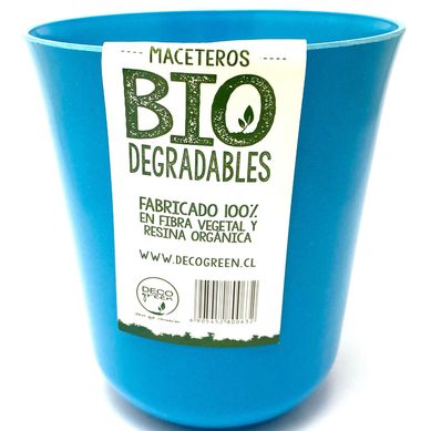 Set de 2 Maceteros Biodegradables Flores Azul