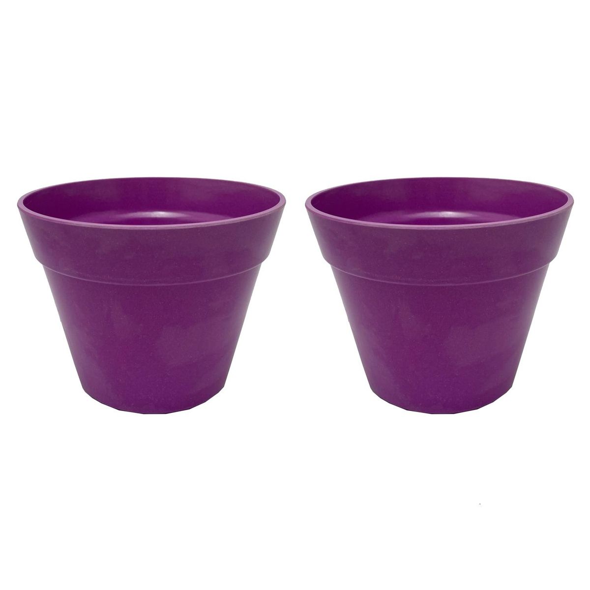 DECOGREEN - Set 2 Maceteros Biodegradables de Silicona 13.7x10.3 cm Purpura