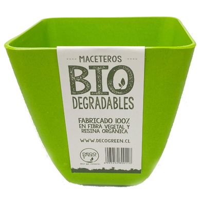 Set de 2 Maceteros Biodegradables Cuadrado Verde