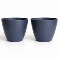 Set 2 Maceteros Biodegradables de Silicona 24x18 cm Gris